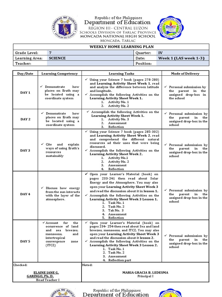 WHLP Science7 4thquarter | PDF | Eclipse | Earth