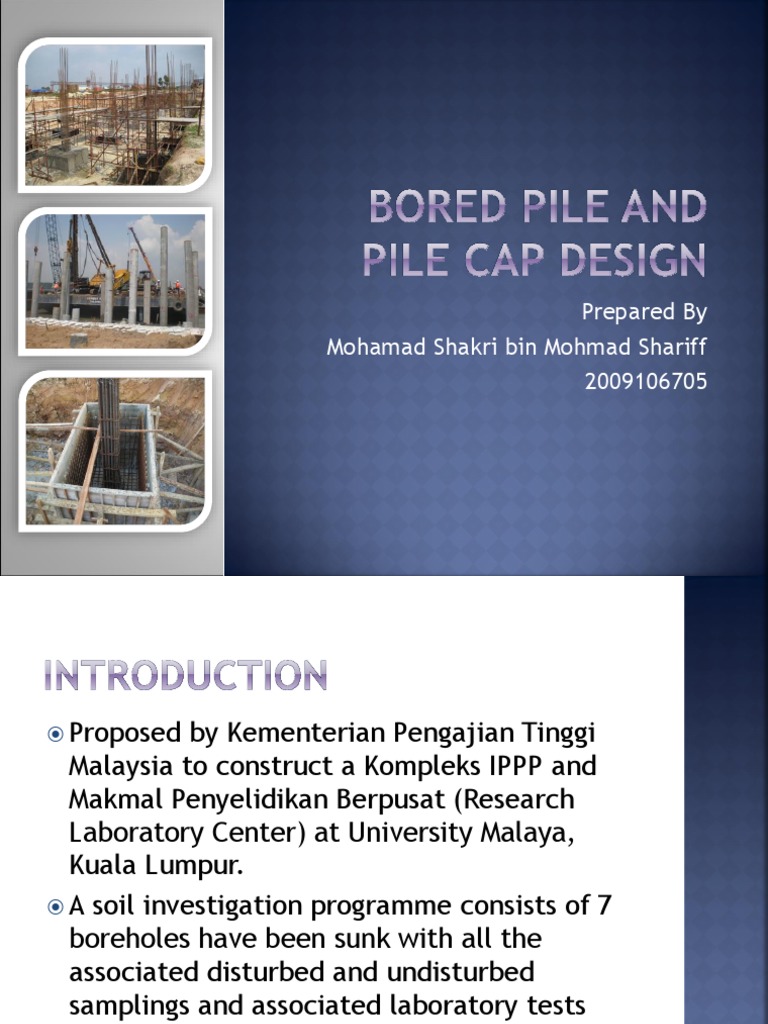 Bored Pile Foundation and Cap Design | PDF | Deep Foundation | Beam ...