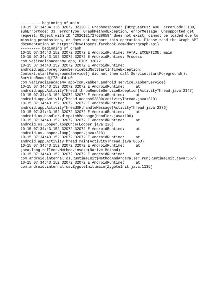 Foreground Service Start Error | PDF | Computers