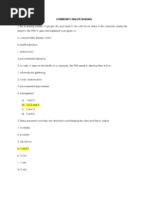 Practice Questions of CHN