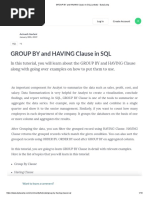 GROUP BY and HAVING Clause in SQL Article DataCamp