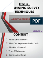 L2 - W3 - TPS211 - Questionnaire Design