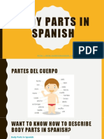 Topic 3 - Body Parts in Spanish
