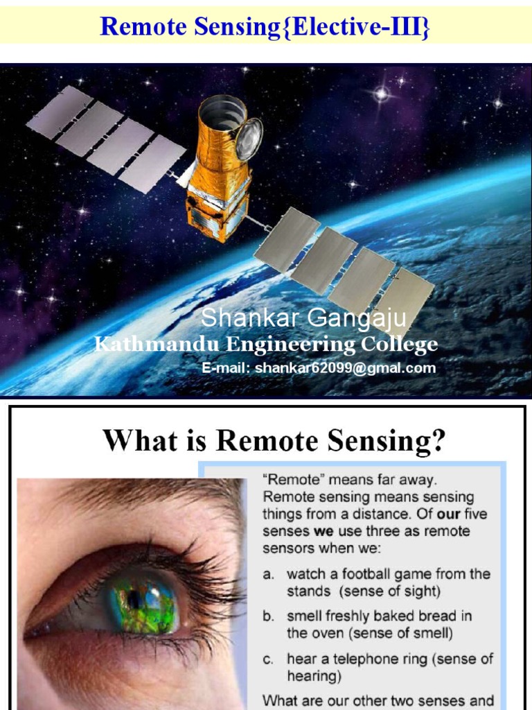 Chapter1remotesensing 171127123811 | PDF | Remote Sensing | Infrared