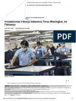 Produktivitas Pekerja Indonesia Terus Meningkat, Ini Faktanya - Okezone Economy