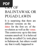 Cry of Balintawak or Pugad Lawin