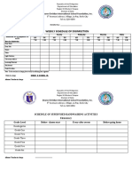 Weekly Schedule For Disinfection