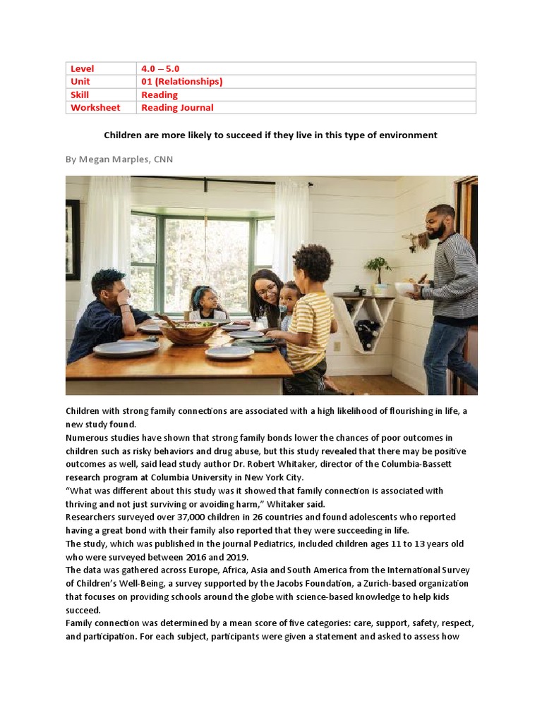 Ielts 4 5 u1 reading r journal pdf adolescence psychology