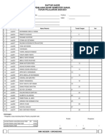 Daftar Hadir Pas Kelas Xi Ruang 2