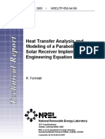 Heat Transfer Analysis and Modeling of A Parabolic Trough Solar Receiver Implemented in Engineering Equation Solver