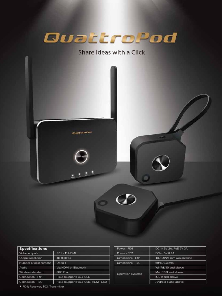 Wireless Presentation Solution | PDF | Hdmi | Usb