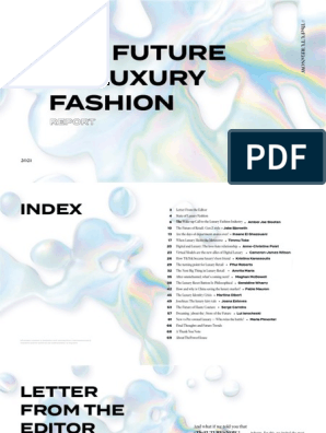 The Future of Luxury Fashion Report, PDF, Fashion