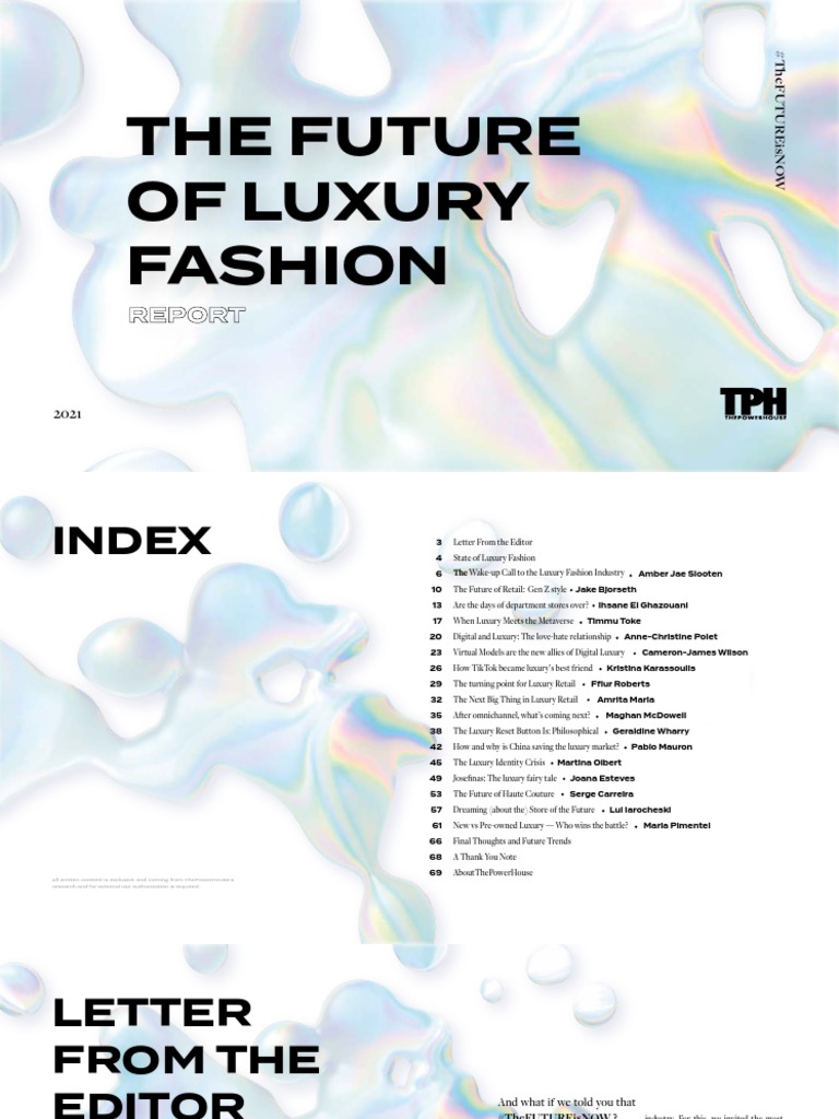 The Future of Luxury Fashion Report | PDF | Fashion | Luxury Goods
