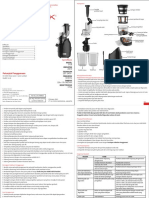 User Manual Hi Cook Slow Juicer SJ LB