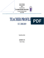 Cover page-landscape-TEACHER PROFILING AS OF SY 2018-2019