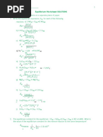 Equillibrium Worksheet 1