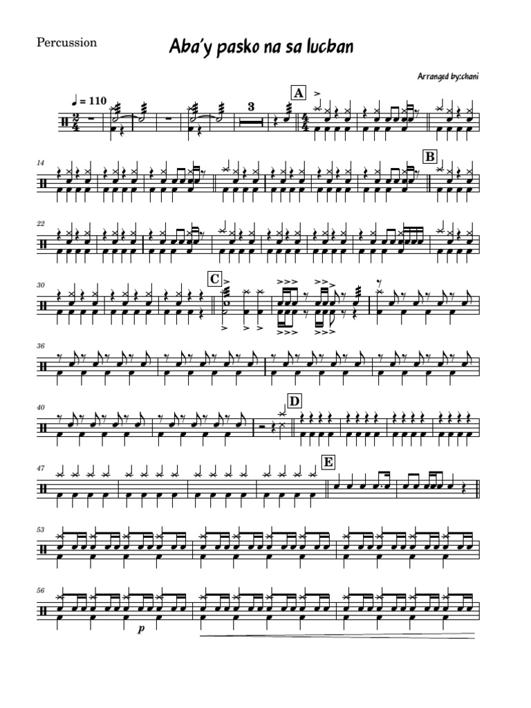 Pasko Na-Percussion | PDF