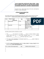 KBL - Format of Affidavit Cum NOC