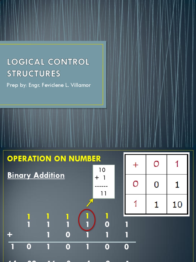 LOGICAL CONTROL STRUCTURES | PDF | Boolean Data Type | Data Type