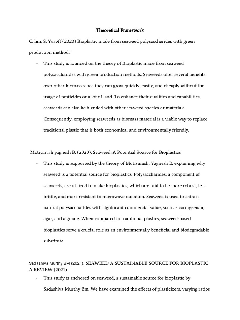 Seaweed-Based Bioplastics: A Review | PDF | Seaweed | Sustainable ...