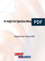 An Insight Into Operations Management