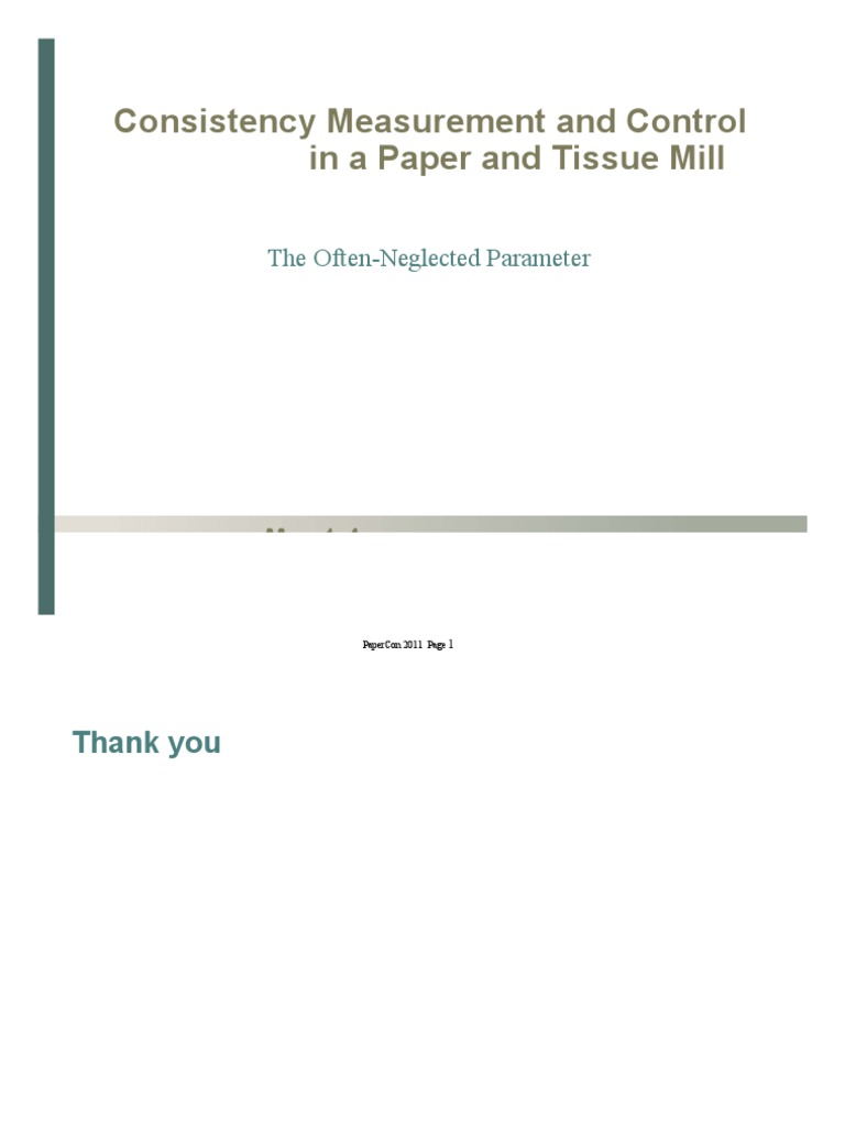 Consistency Control in Paper Mills | PDF
