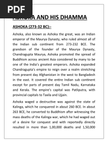 Ashoka and His Dhamma