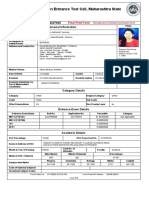 MHT-CET Application Form