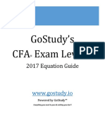GoStudy CFA L3 Equation Guide For 2017