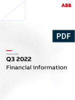 ABB Q3 2022 Financial Information