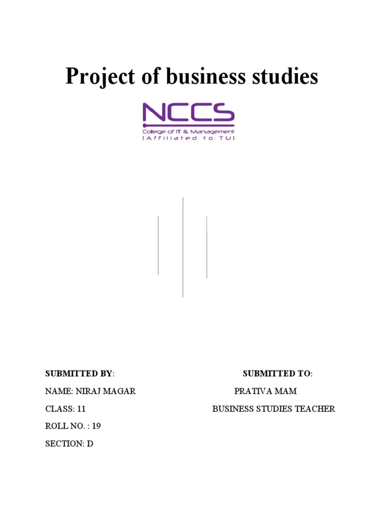 Business Project Work On Business Organization | PDF