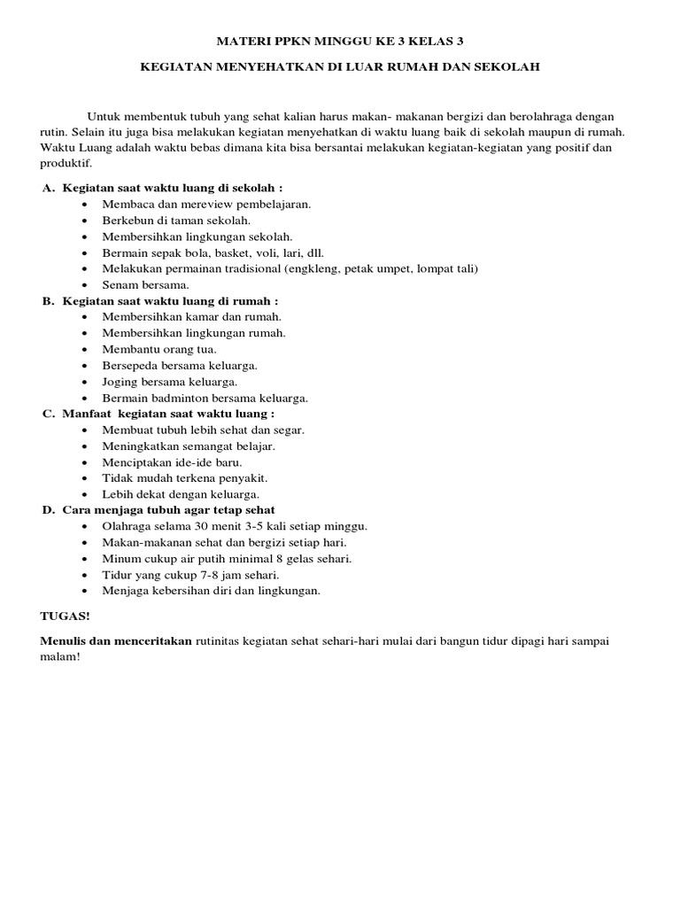 Materi Kelas 3 Tema 1 Subtema 3 Pdf