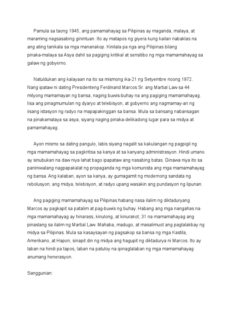 Media Noong Martial Law | PDF