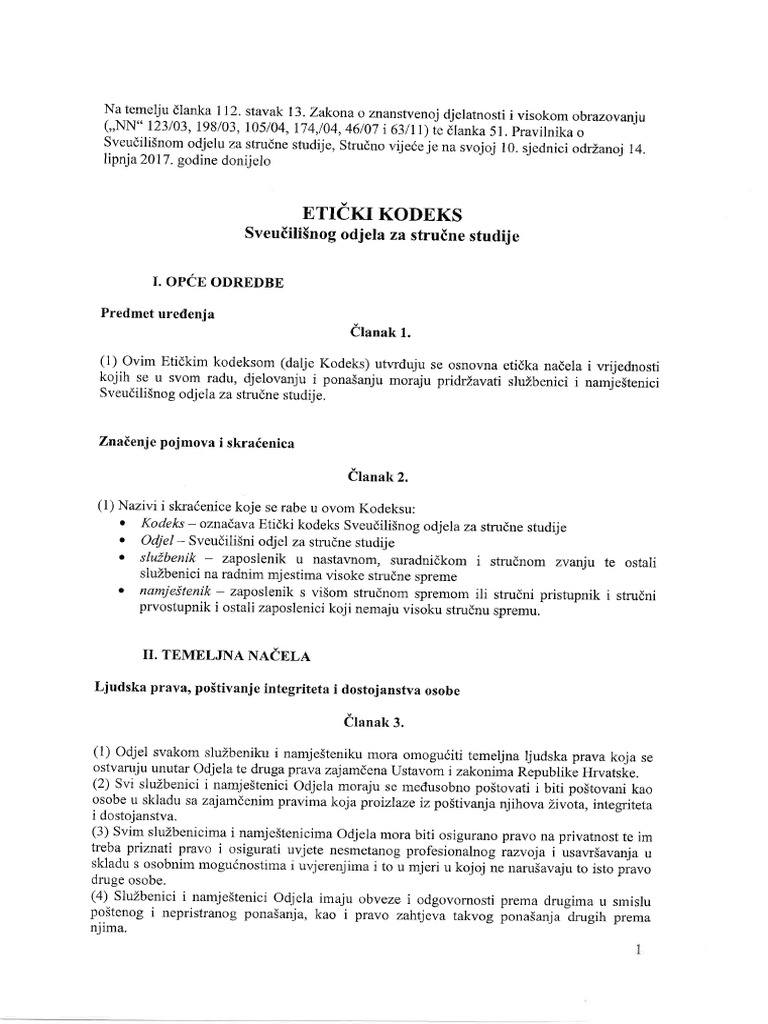 Eticki Kodeks | PDF