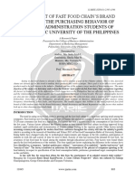 The Impact of Fast Food Chains Brand Equity in The Purchasing Behavior of Business Administration Students of Polytechnic University of The Philippines Ijariie11045