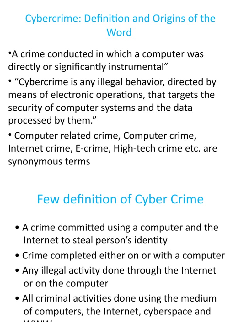 Unit 1 | PDF | Cybercrime | Security