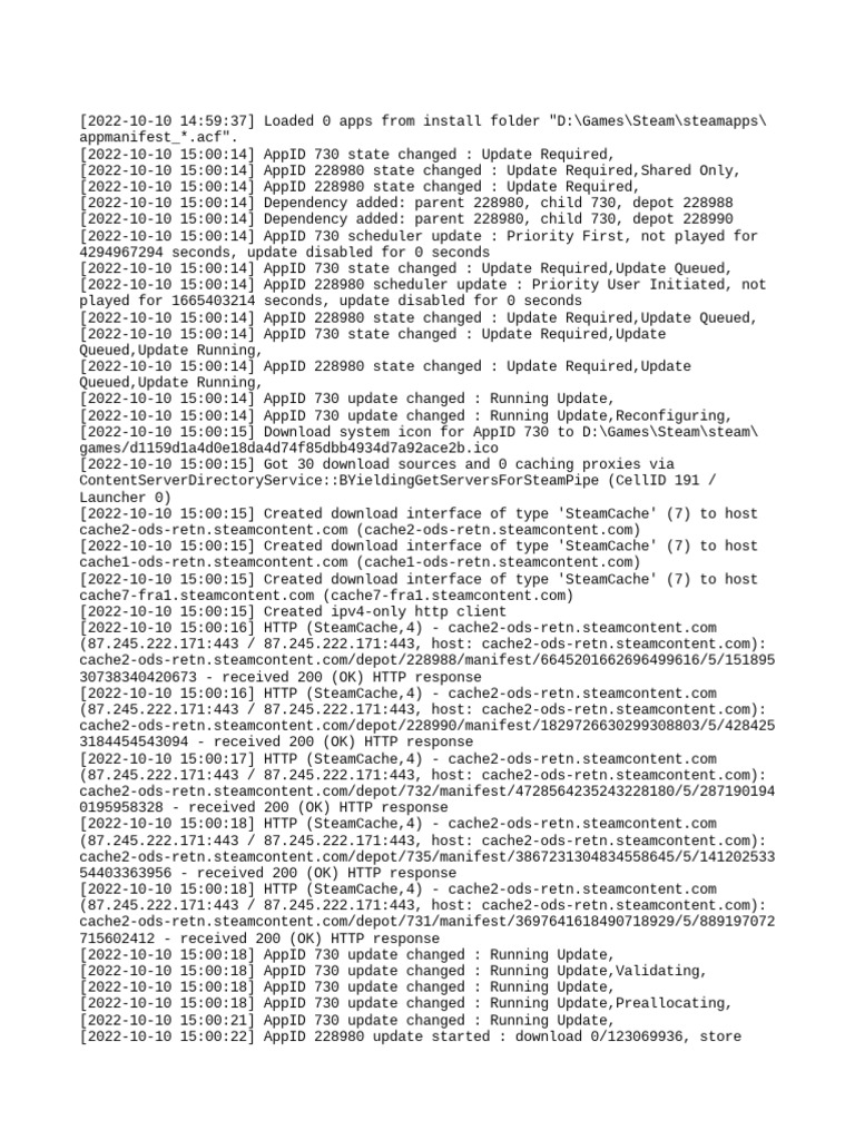 Steam App Update Log for 228980 | PDF | Hypertext Transfer Protocol ...