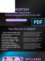 Post Mortem Pelaksanaan MTAQ KKM Kebangsaan - 17th Nov 2022