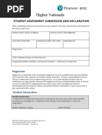 Student Assessment Submission and Declaration e