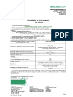 Fieni - Declaratie de Performanta - Cem II A-Ll 42.5 R Saci