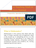 Strategies in Teaching Math in The New Normal