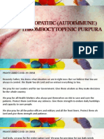 Idiopathic (Autoimmune) Thrombocytopenic Purpura