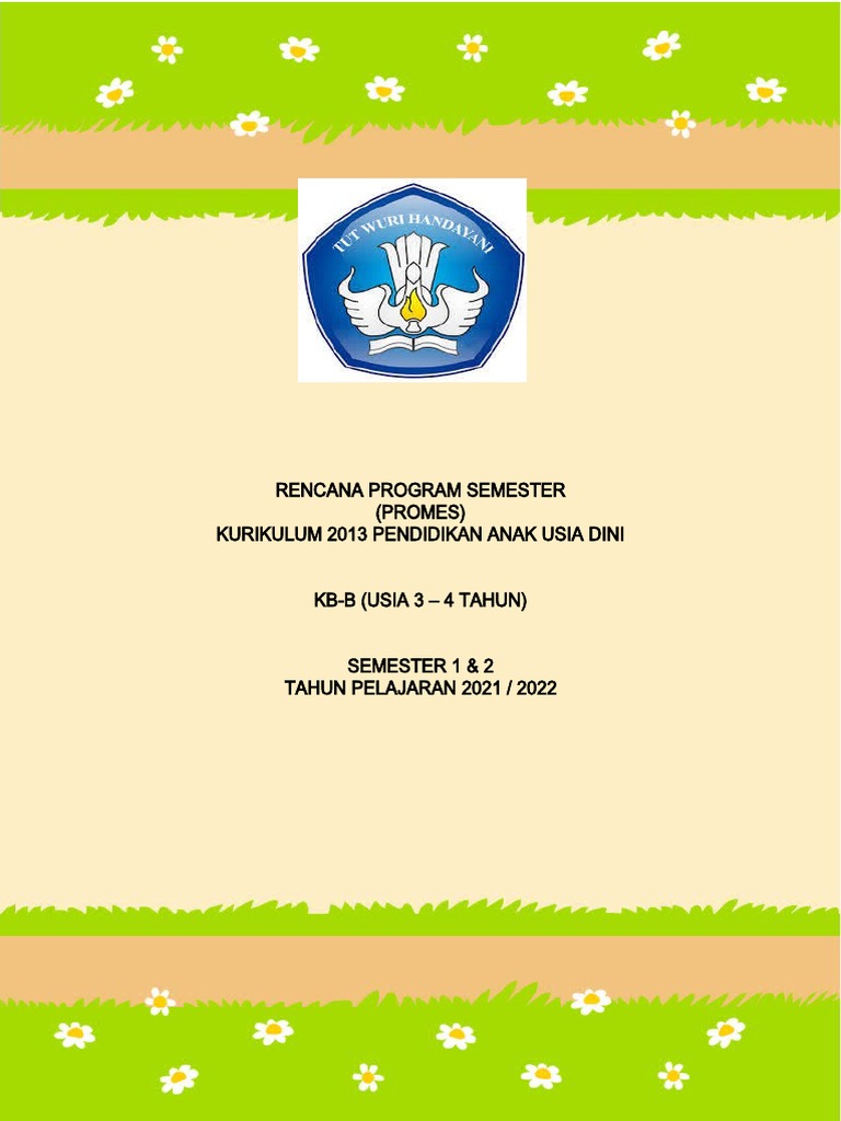 Program Semester PROSEM - PROMES PAUD Semester 2 T.P 2021.2022 | PDF