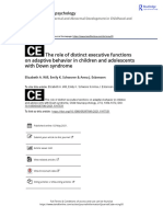 The Role of Distinct Executive Functions On Adaptive Behavior in Children and Adolescents With Down Syndrome