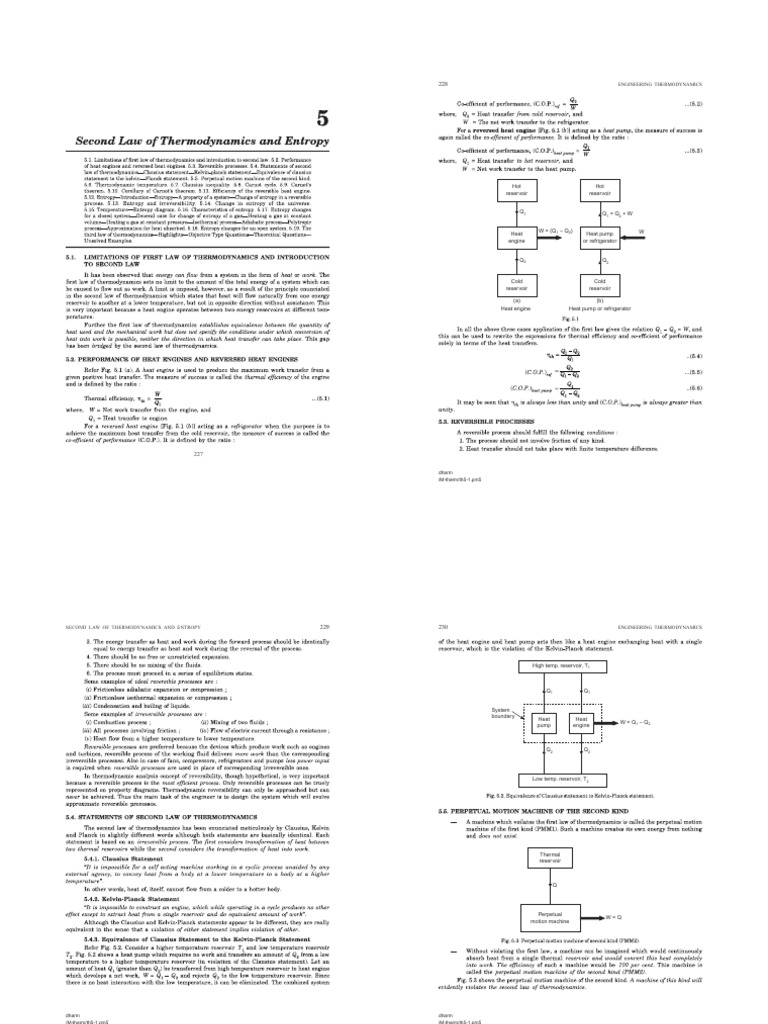 2nd Law of Thermodynamics and Entropy RK Rajput | PDF | Second Law Of ...