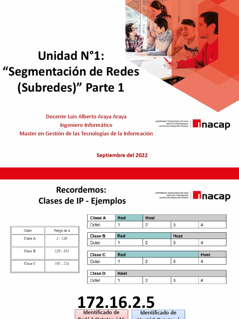 Presentacion TI2024 SubRedes Parte1 PDF Dirección IP Protocolos