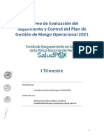 Informe de Evaluación Del Seguimiento y Control de PGRO 2021 - I Trimestre PDF