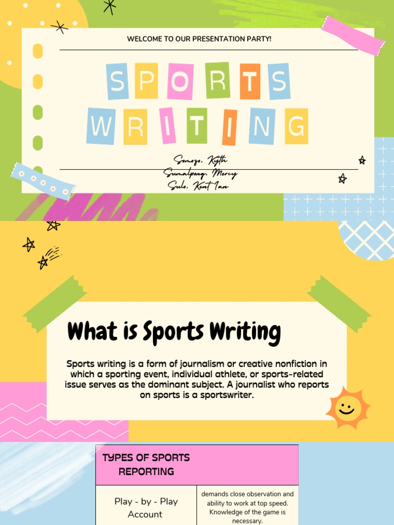 Sports Writing PDF Cognition Communication