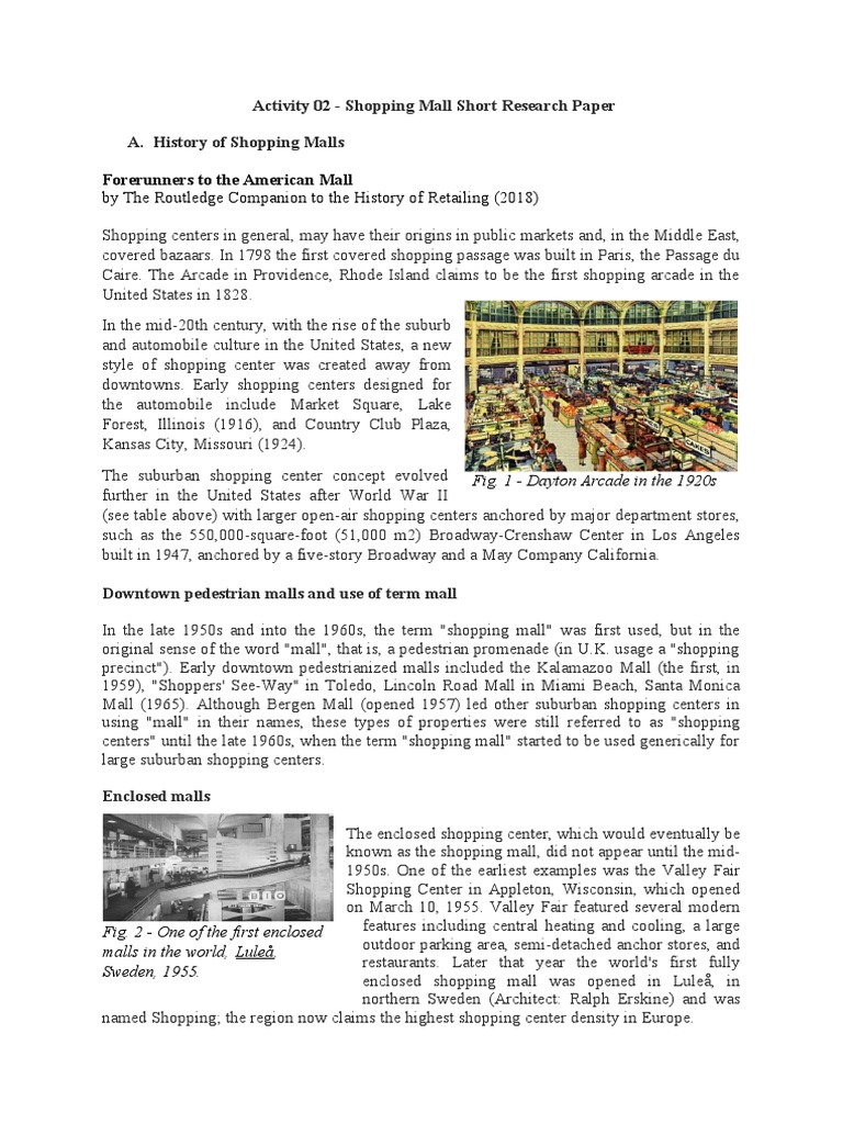 Shopping Mall Pdf Shopping Mall Retailing