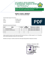 Surat Tugas Mandat Peserta Dan Bina Damping Mish